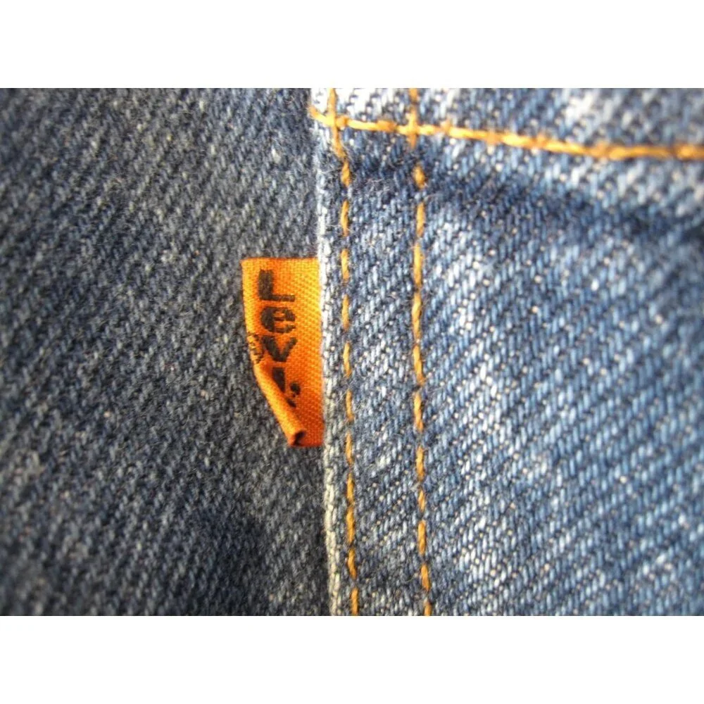 Vintage Levis 505 Denim Jeans Orange Tab‎ Men Distress 90's Sz W30 x L23 (MP503)